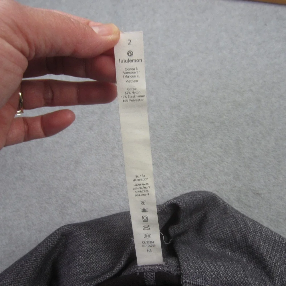 Lululemon Leggings Womens 2 Gray Align‎ Crop High Rise Yoga Athletic